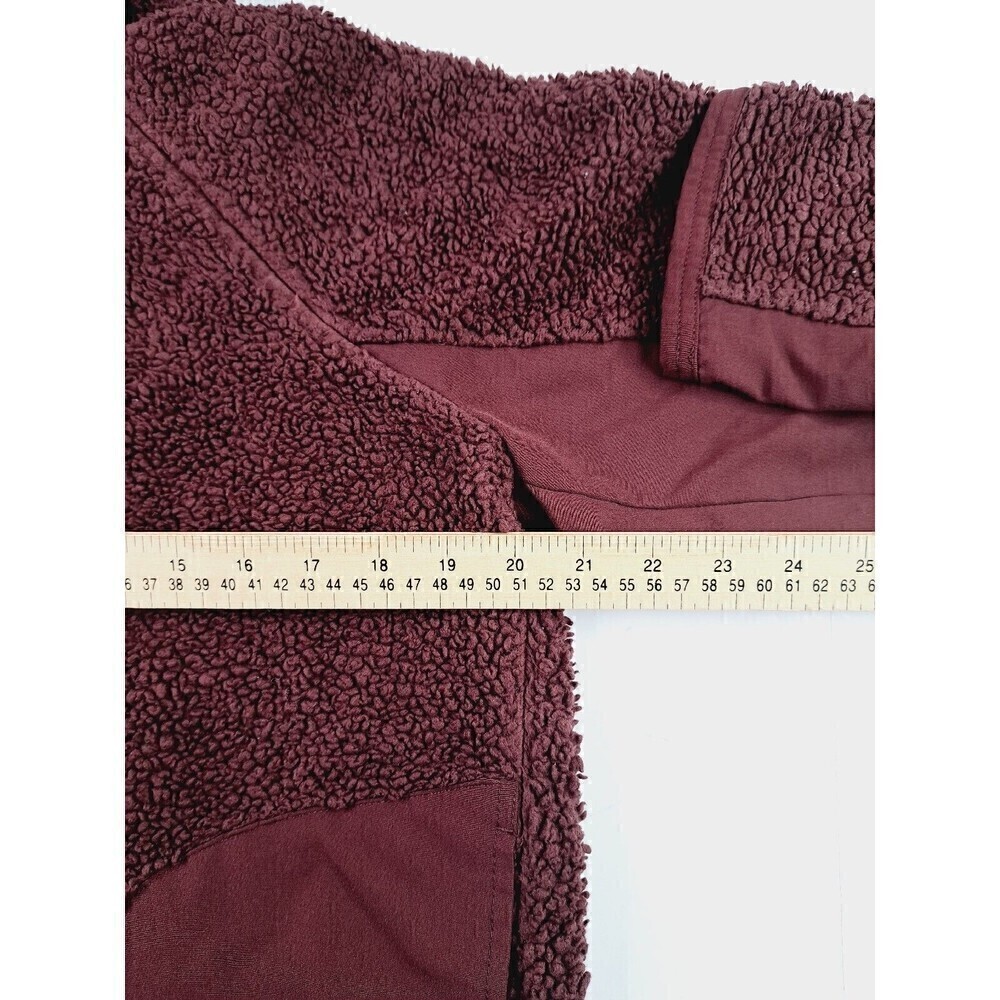 Nike Sherpa Therma Fleece Sweatshirt Dark Red Burgundy Training Gym Women's SZ M - Picture 3 of 6